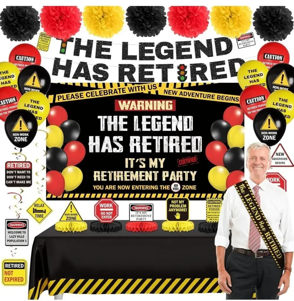 Retirement Party Decorations The Legend Has Retired Kit